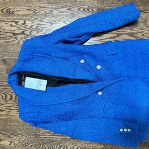 Double Breasted ,blue,  Zara Blazer, Size Small